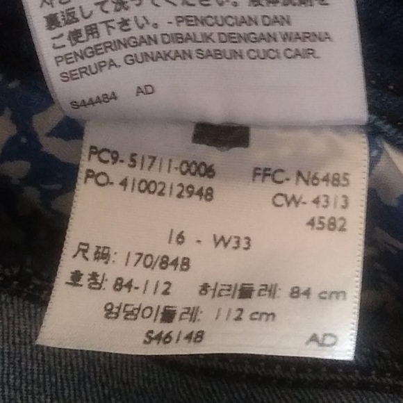 Levi's Mid rise skinny capri sz 16 w33 - Picture 12 of 13